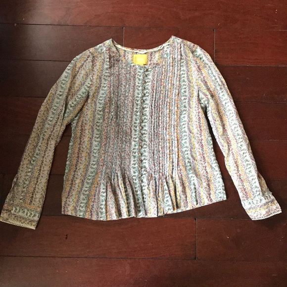 Anthropologie blouse small flower print top - Picture 1 of 5